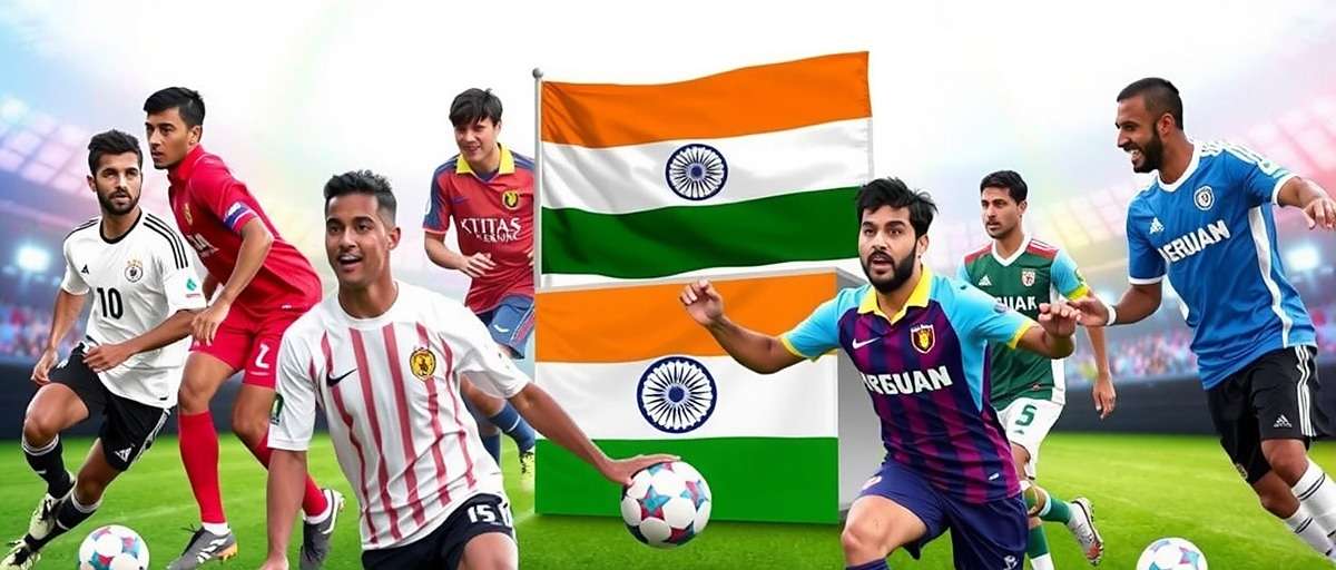 Indian Football Legends showing regional teams from different parts of India